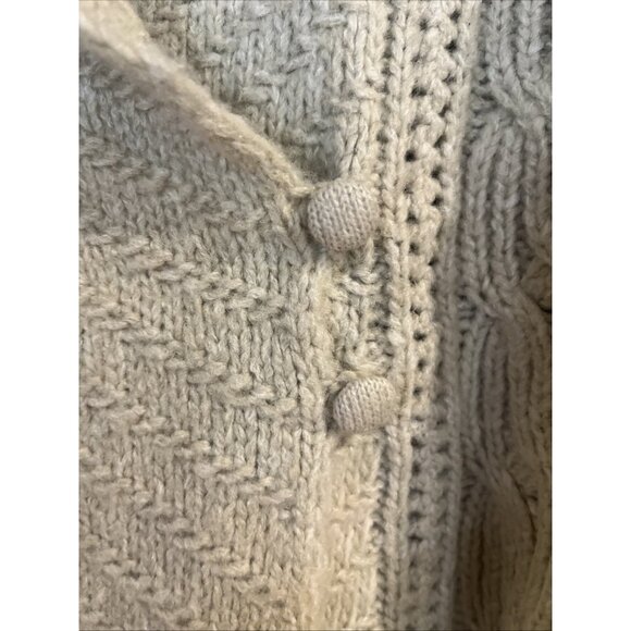 Royal Robbins Women’s Sz Medium Collared Cardigan Cream Covered Buttons - Picture 4 of 10